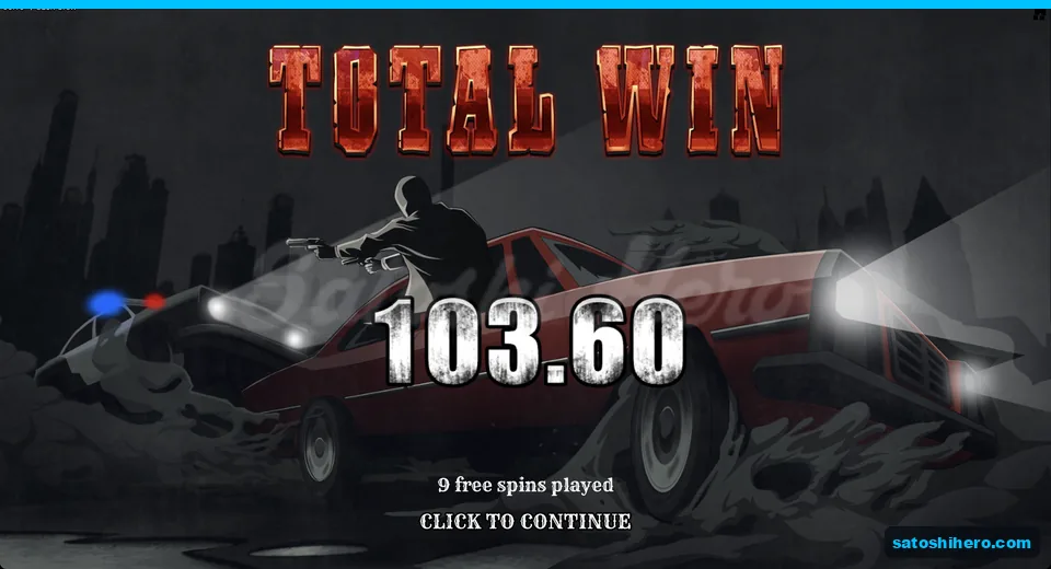 Total win screen reading $103.60