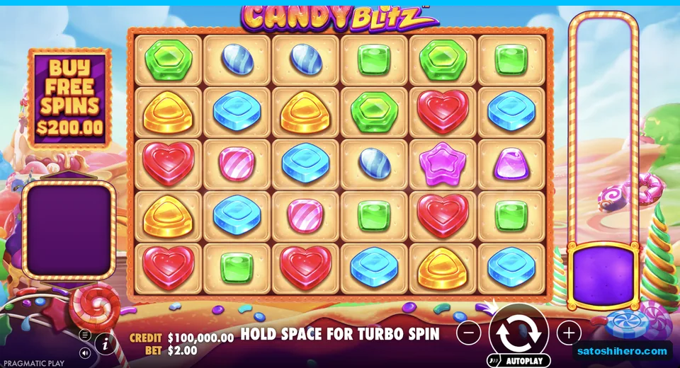 Base grid rests beside buy sign and multiplier reel