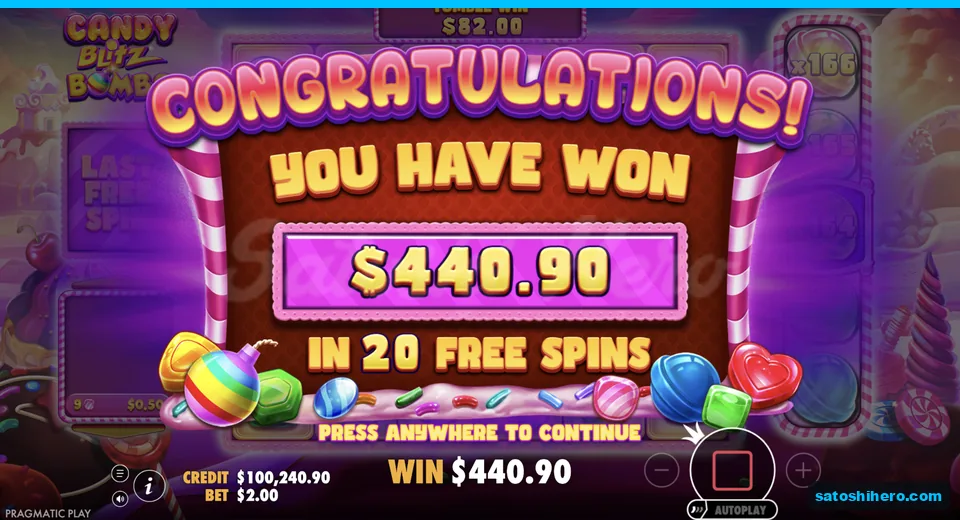 Collect screen shows $440.90 feature result