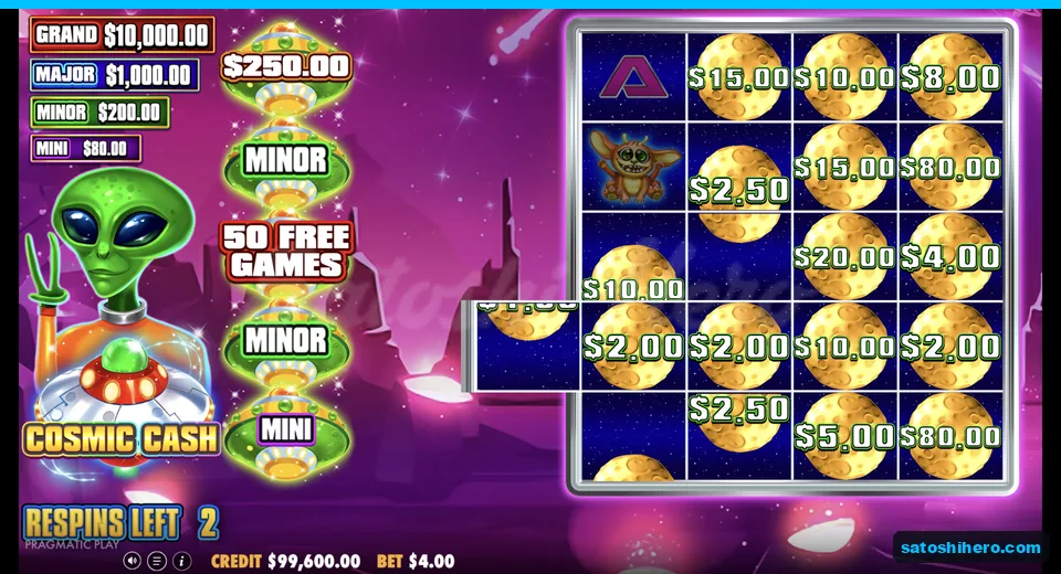 Respin grid fills with moons and unlocked awards
