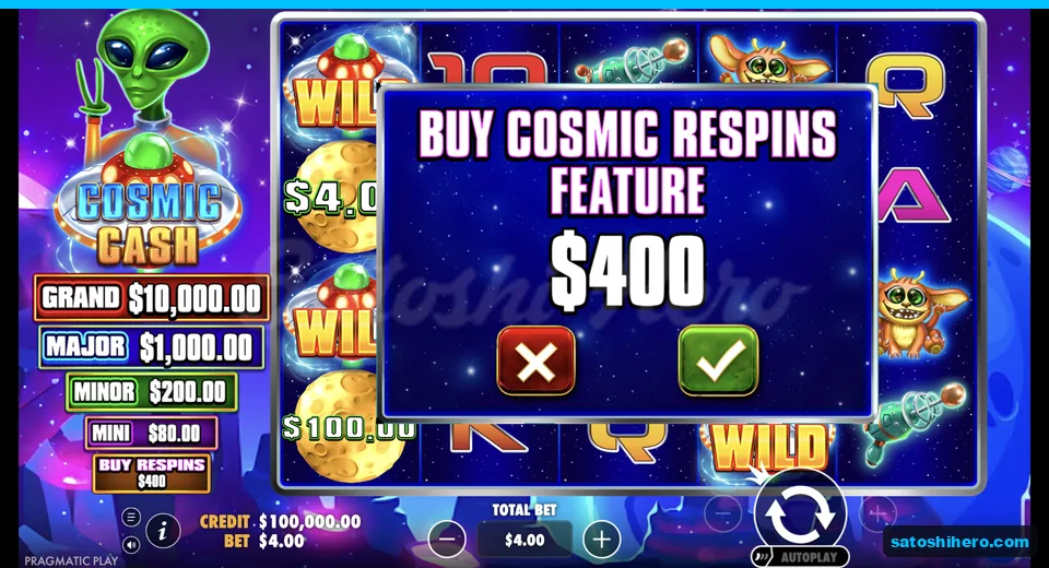 Buy menu opens at four dollar stake