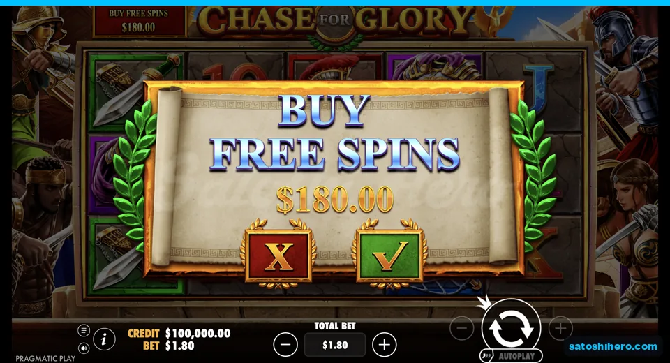 Buy panel opens at the $1.80 stake