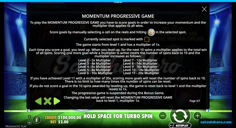Rules panel shows goal levels and multipliers