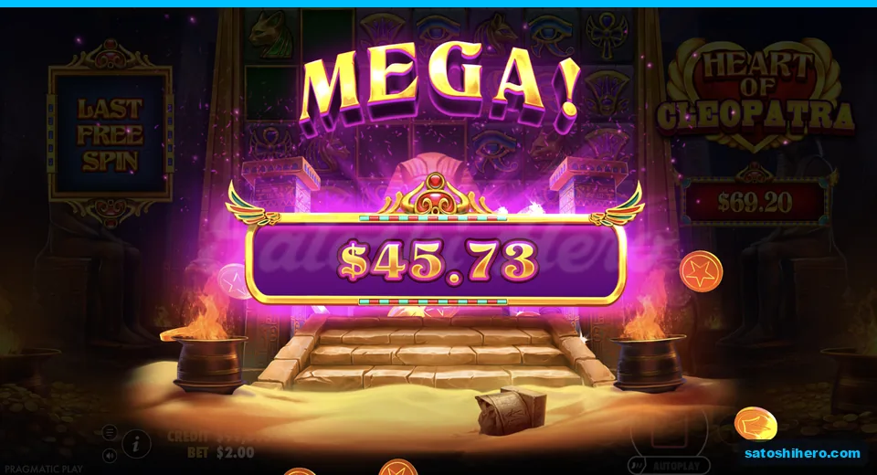 Mega win lands with $45.73 on last spin