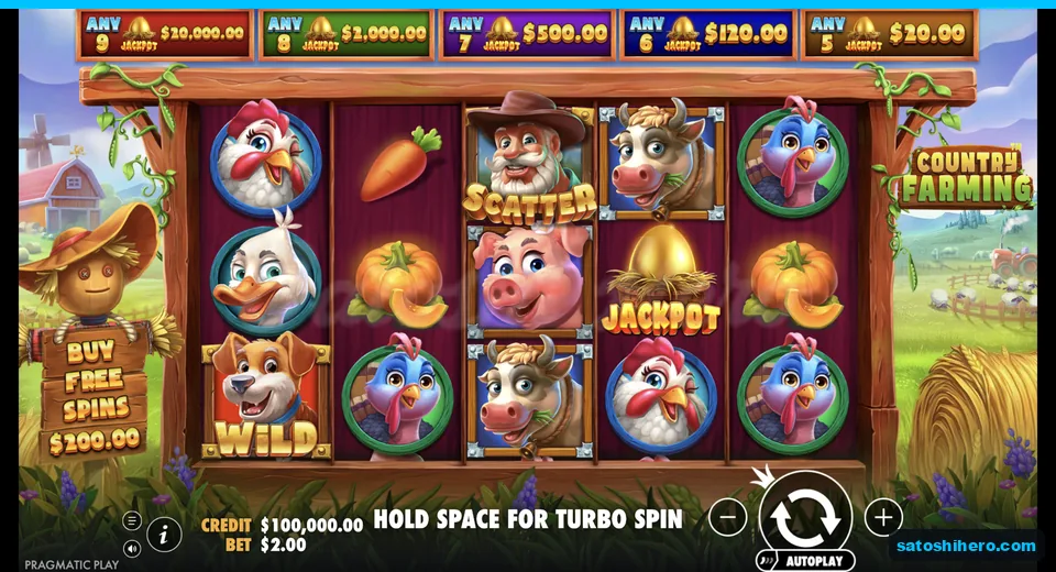 Idle grid shows jackpots buy sign and balance