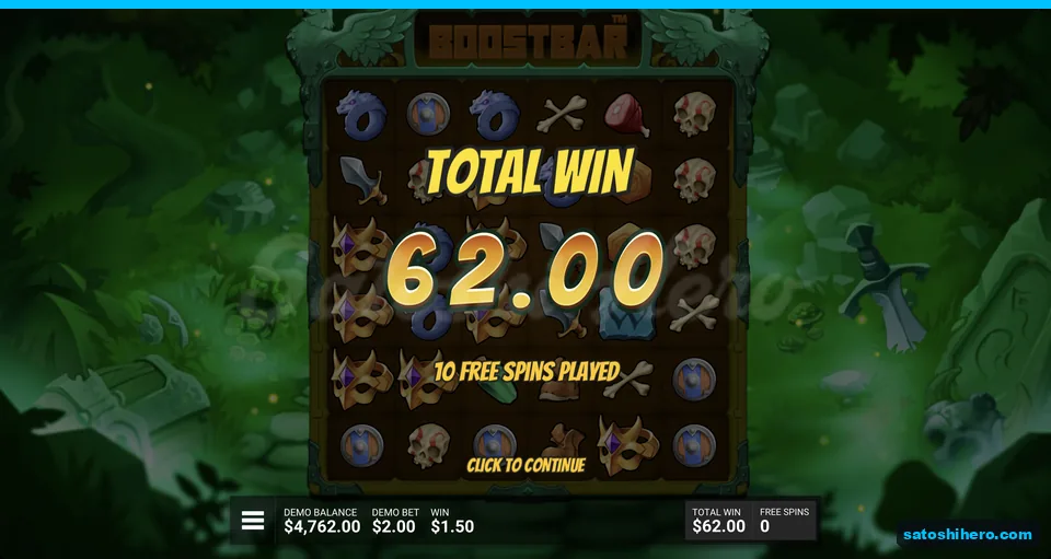 Collect screen shows 62 dollars total