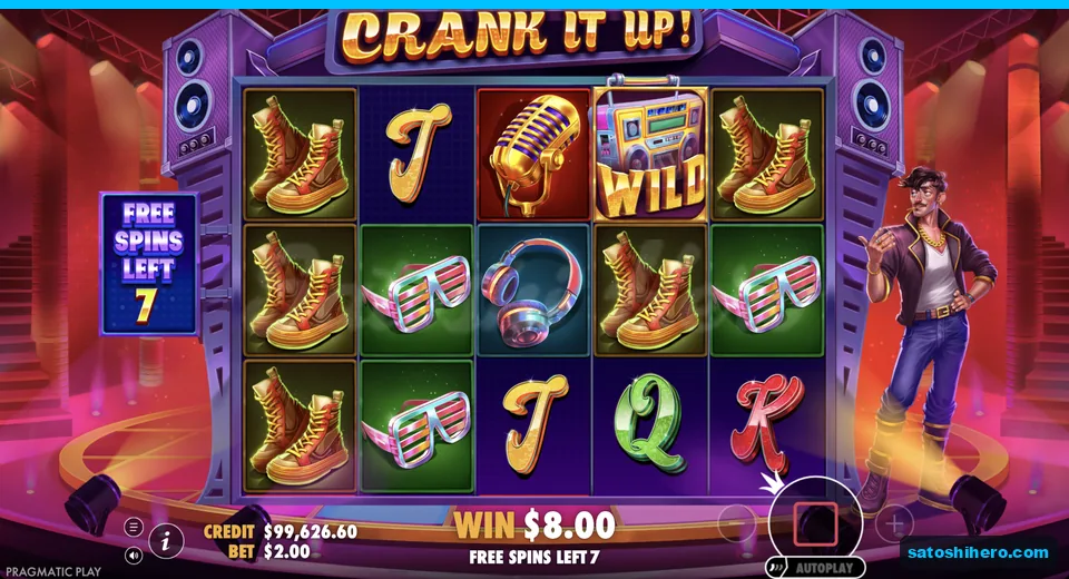 Organic free spins show wild and $8.00 win