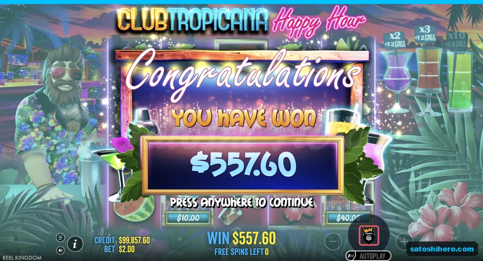 Collect screen shows a $557.60 payout