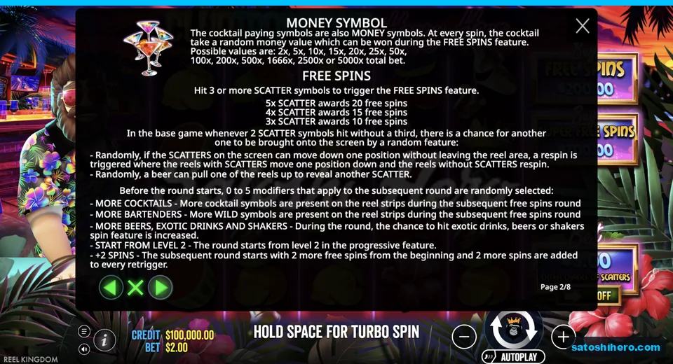 Rules page explains Money values and Scatters