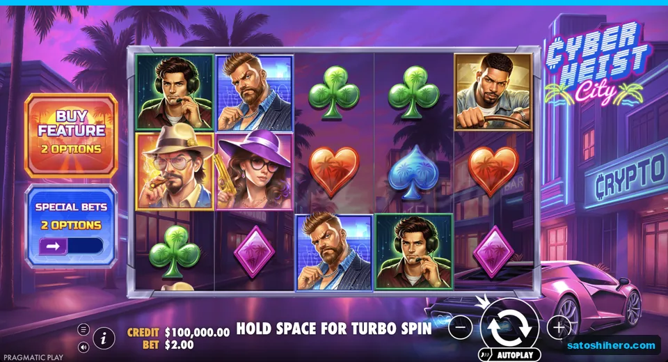 Idle reels show crew portraits and card suits