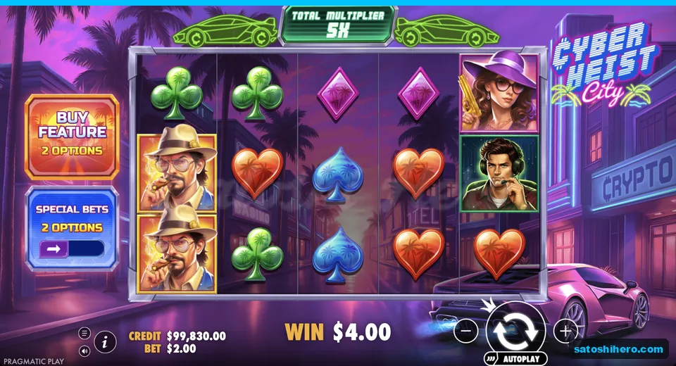 Line win pays four dollars across reels