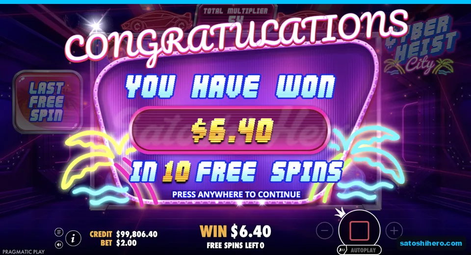 Collect screen shows six dollars forty cents