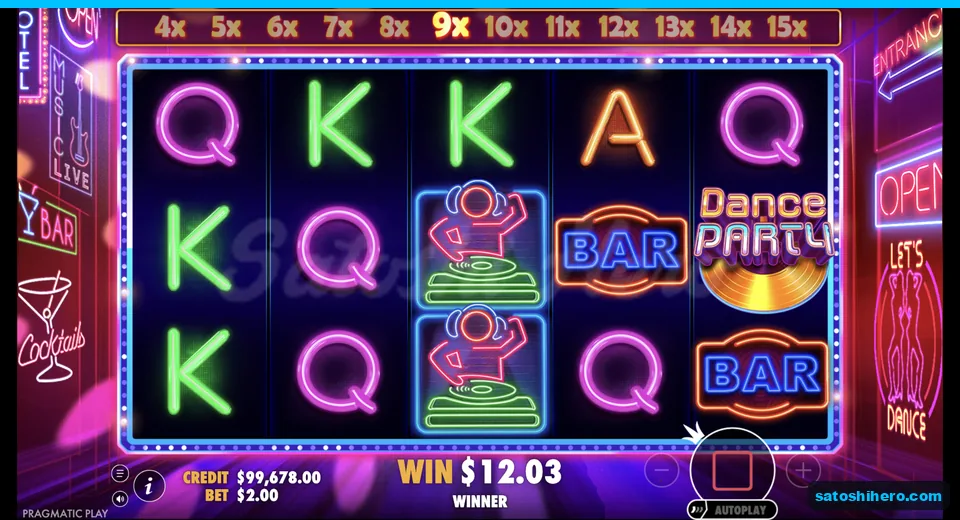 Free spin win lands with 9x multiplier active