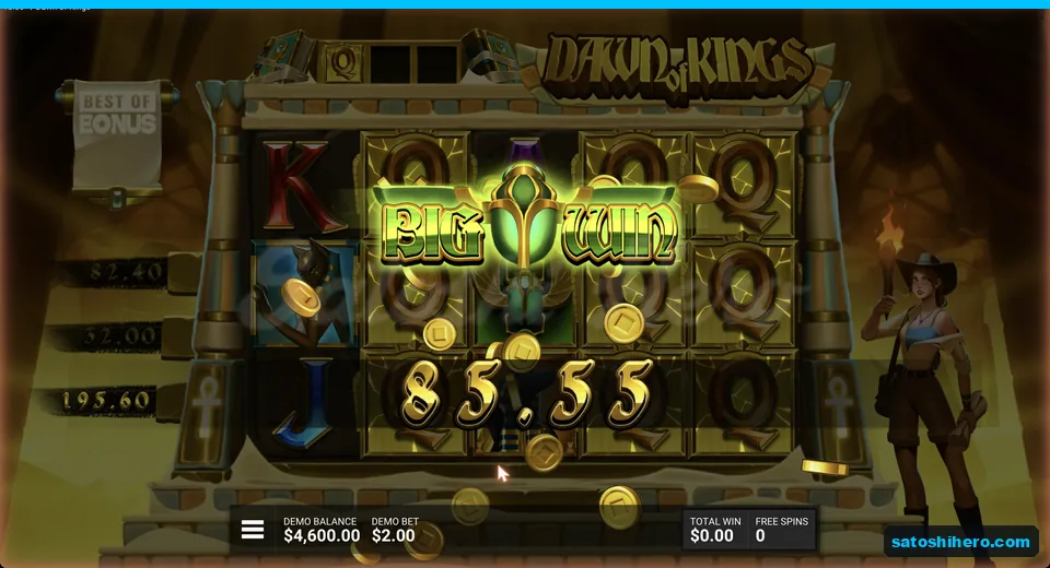 $85.55 big win beside the round scoreboard