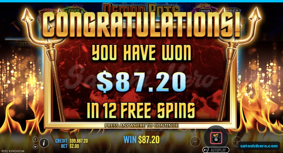 Collect screen credits $87.20 after bought round
