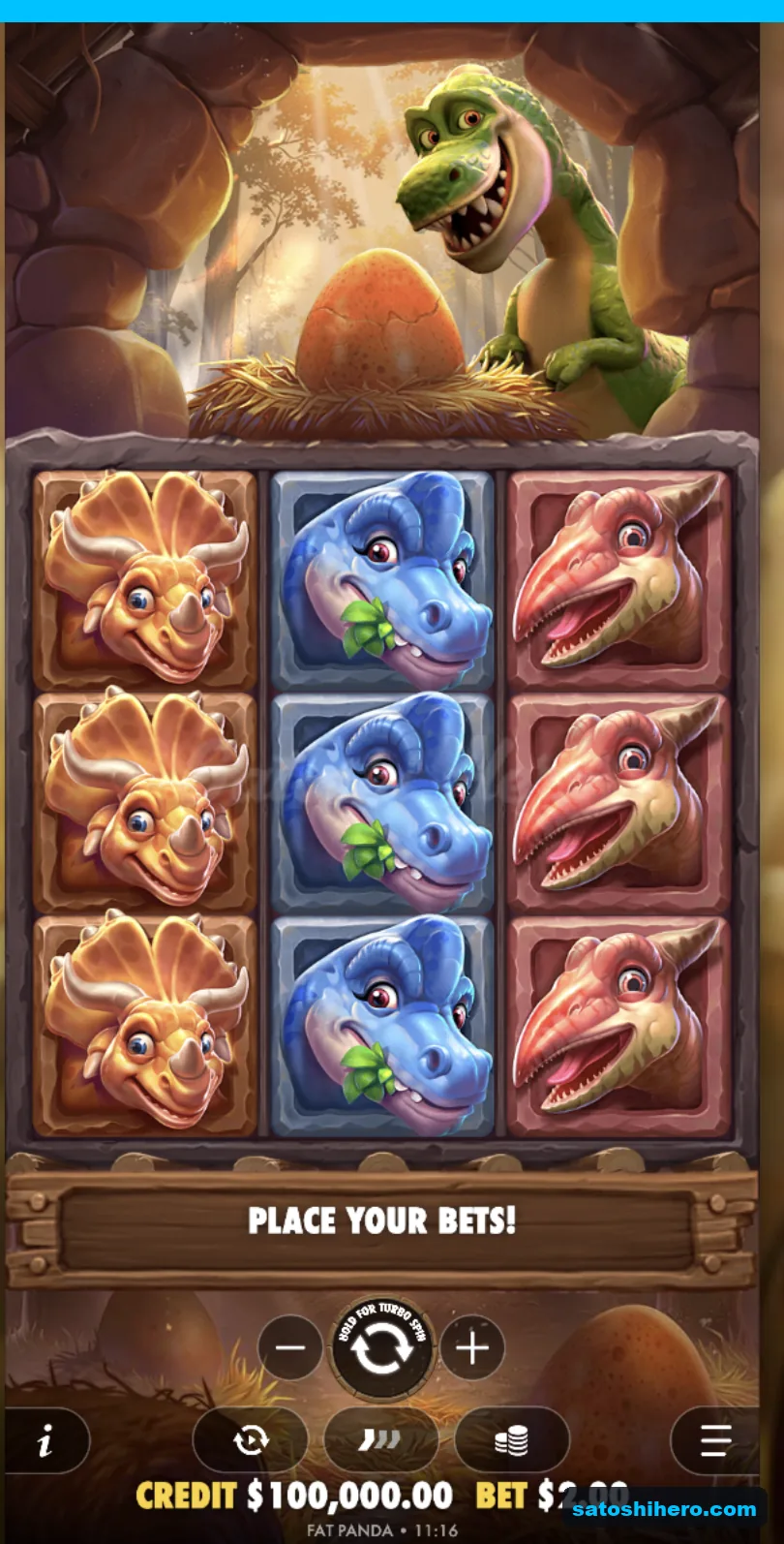 Resting cave grid with egg and dinosaurs