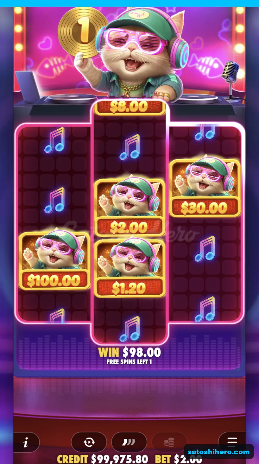 Six cash values collect for a $25.00 win