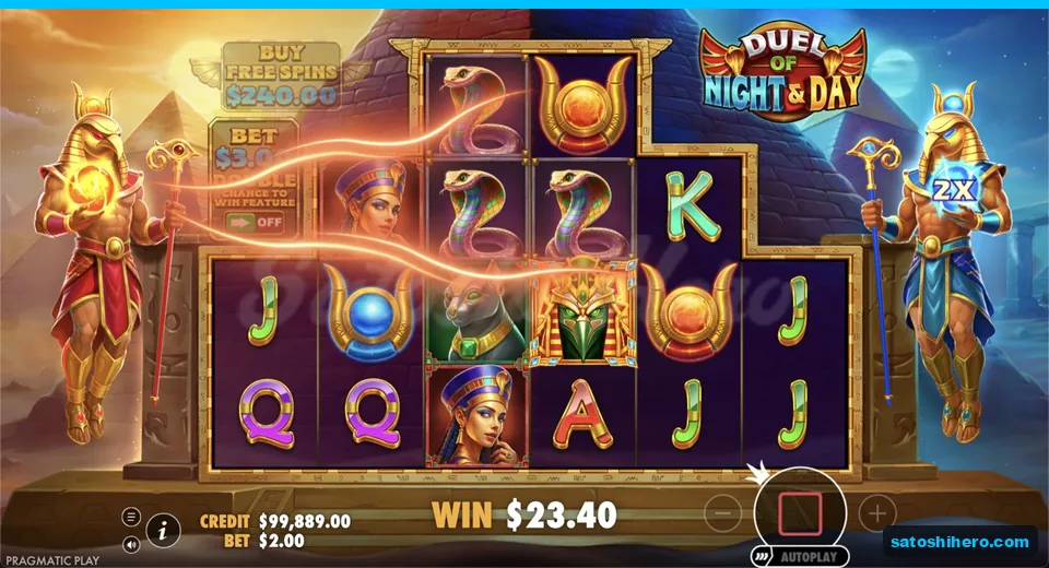 Winning line pays $23.40 with 2x meter