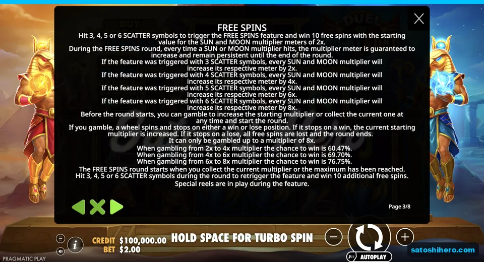 Free spins rules show scatter awards and gamble wheel