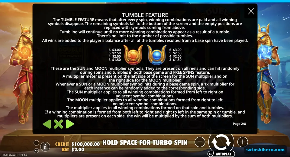Rules page shows sun and moon symbols