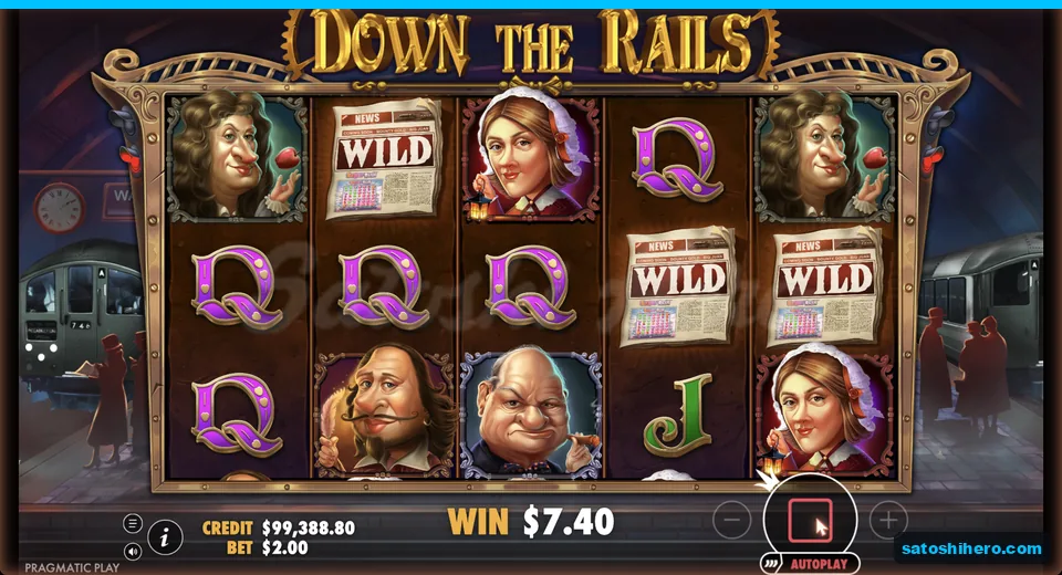 Line win resolves with two WILD newspapers