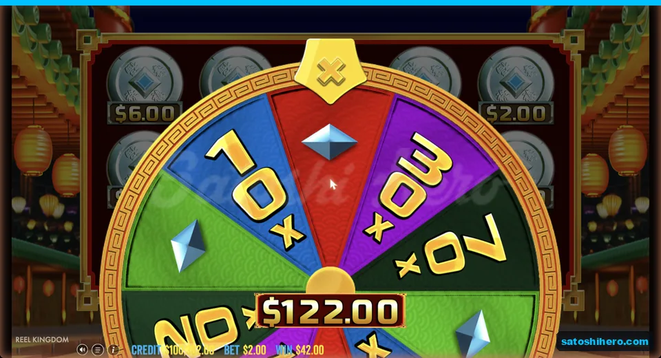 Wheel spins above a full money grid
