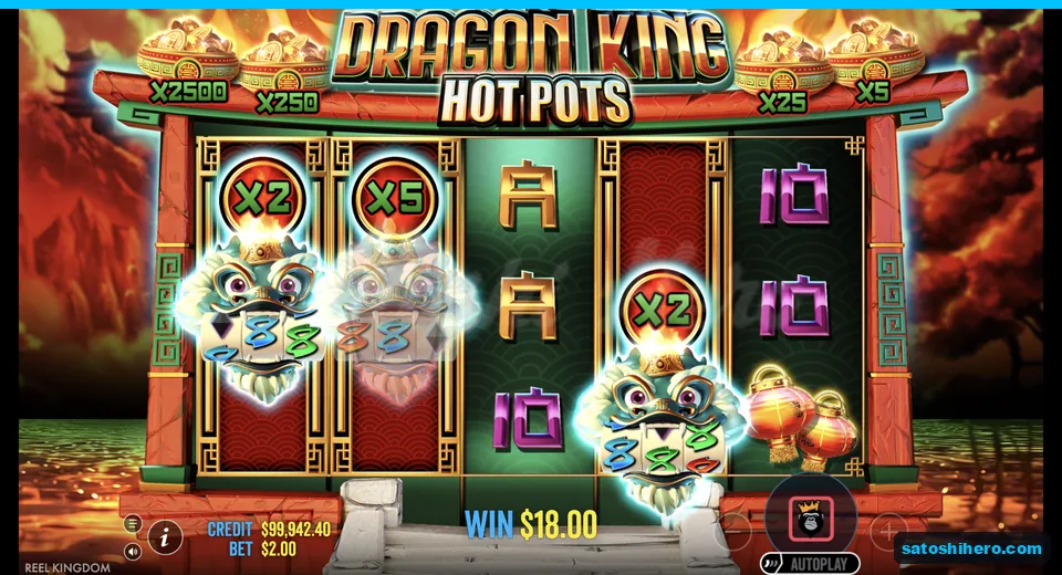 Line win resolves with two Wild medallions