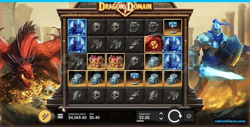 Blue-armoured wilds and red dragon show small win