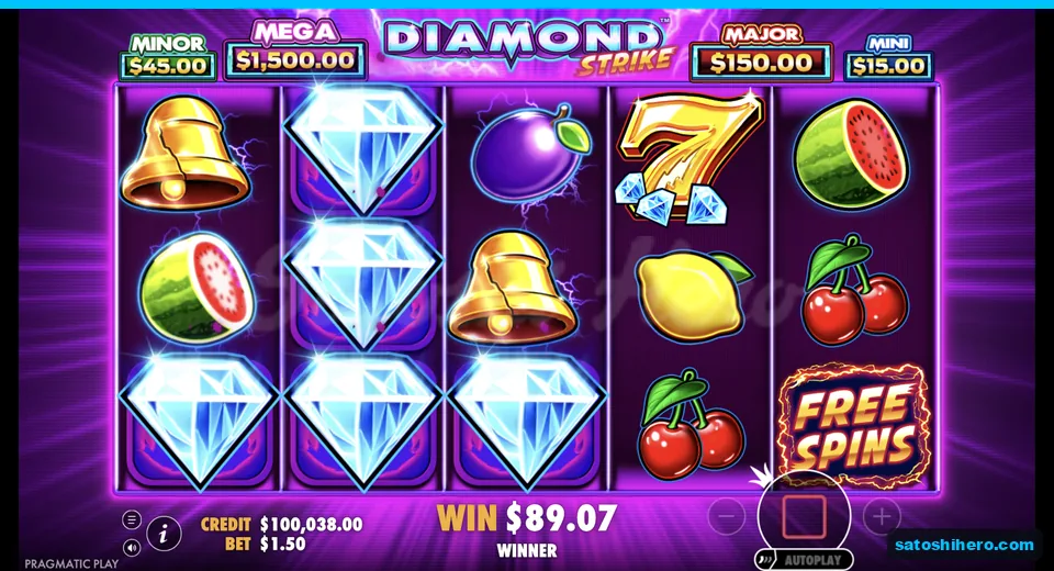 Diamond wild reel resolves an eighty nine dollar win