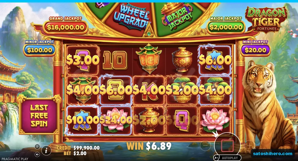 Bought free spins stamp values across grid