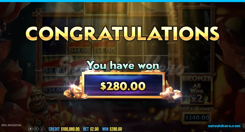 Collect screen shows two hundred eighty dollars