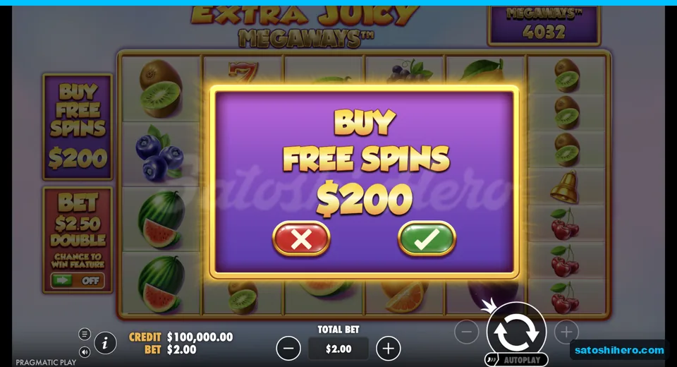 Buy menu opens at the live stake