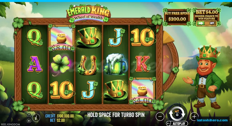 Reels rest beside crowned leprechaun king