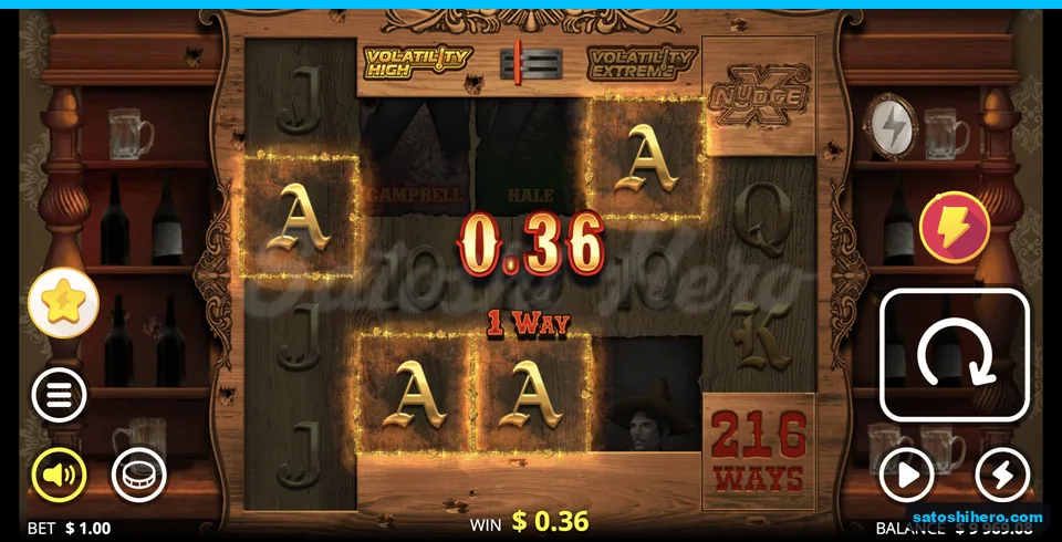 Ace symbols connect for a small win