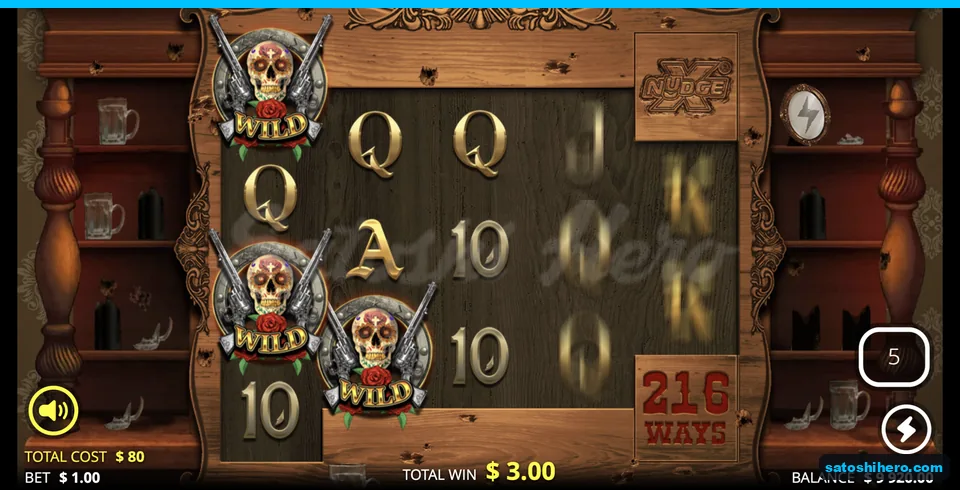 Jumping Wild skulls sit on left reels