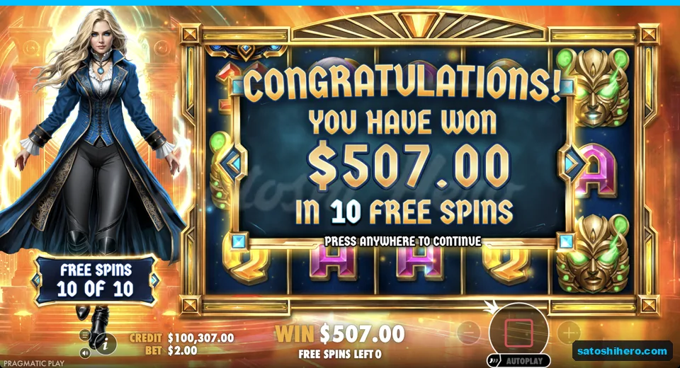 Collect screen shows $507.00 won