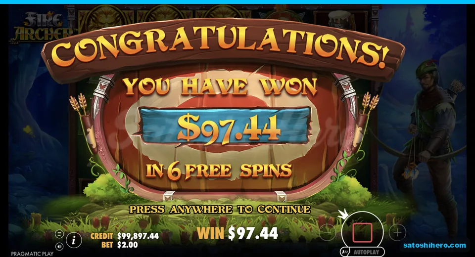Collect screen shows a ninety seven dollar total
