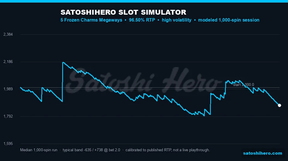 Simulator line plots thousand spin swings