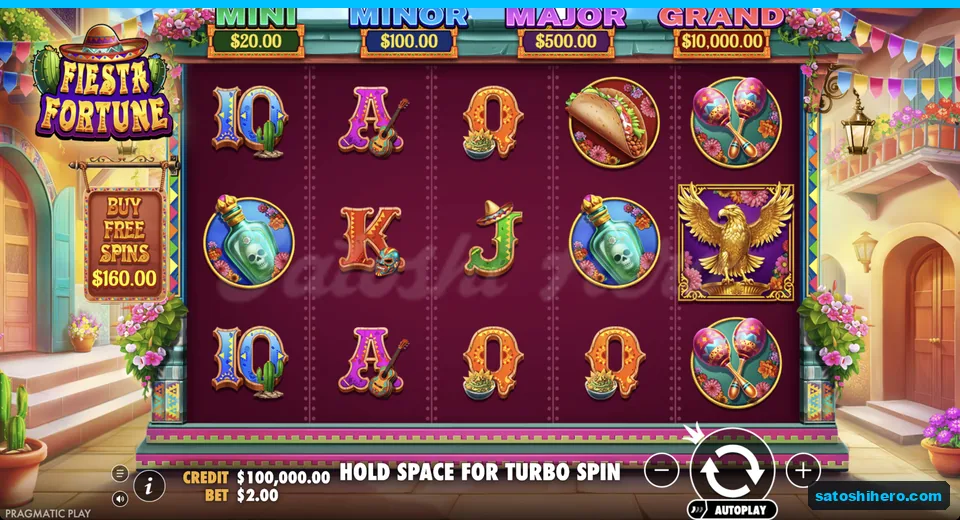 Base grid sits below the jackpot ribbon