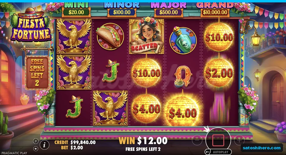 Free spins hold three cash values on grid