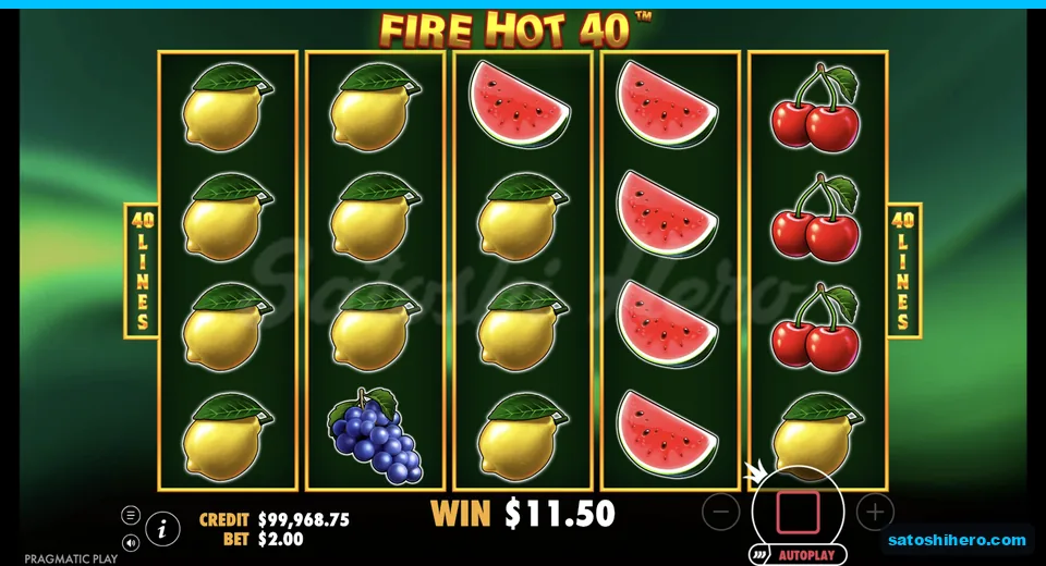 Line win resolves on lemons across reels