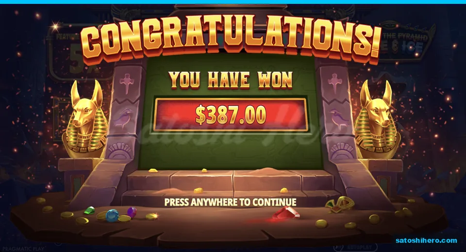 Congratulations screen shows three hundred eighty seven dollars