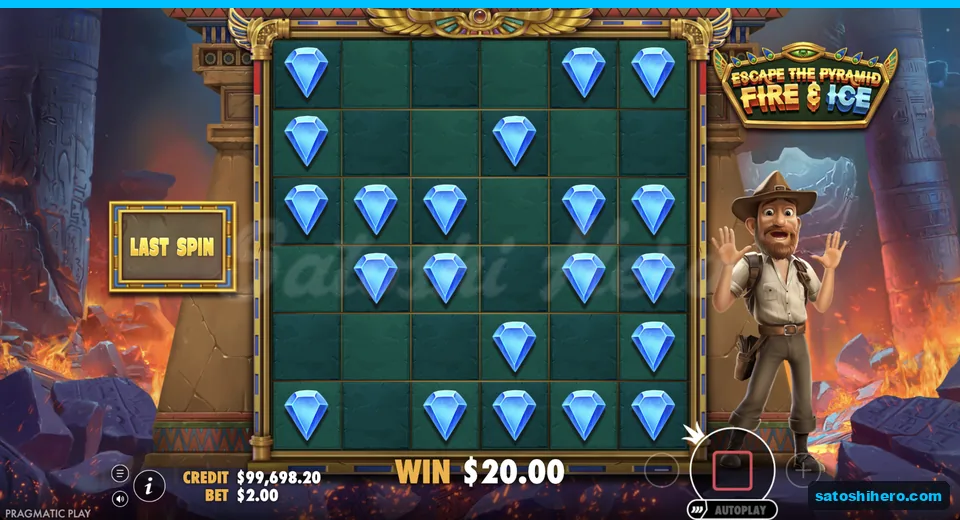 Ice respin reaches last spin with blue diamonds