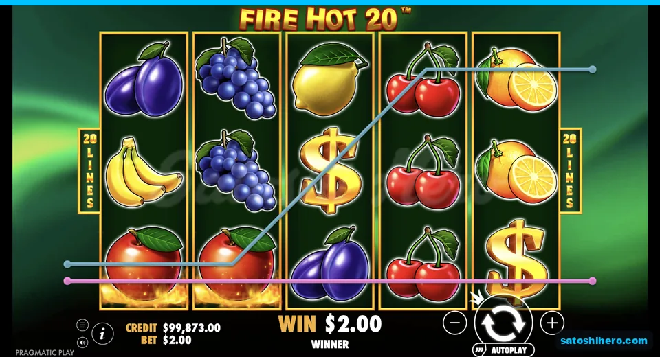 Dollar scatters settle among fruit symbols