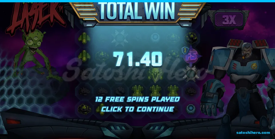 Multiplier symbol, Super Laser and aliens active
