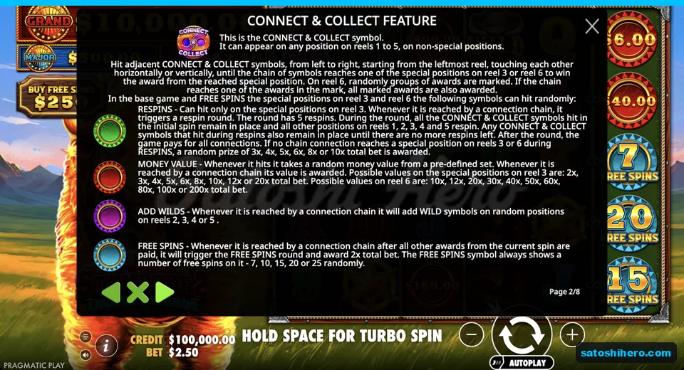 Rules page shows chained coin award positions