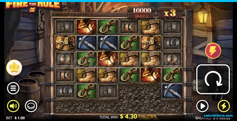 Expanded mine shows x3 multiplier and win