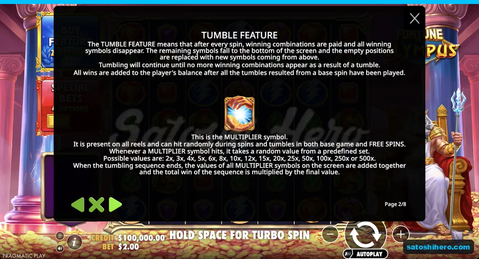 Multiplier rules page shows fiery orb values