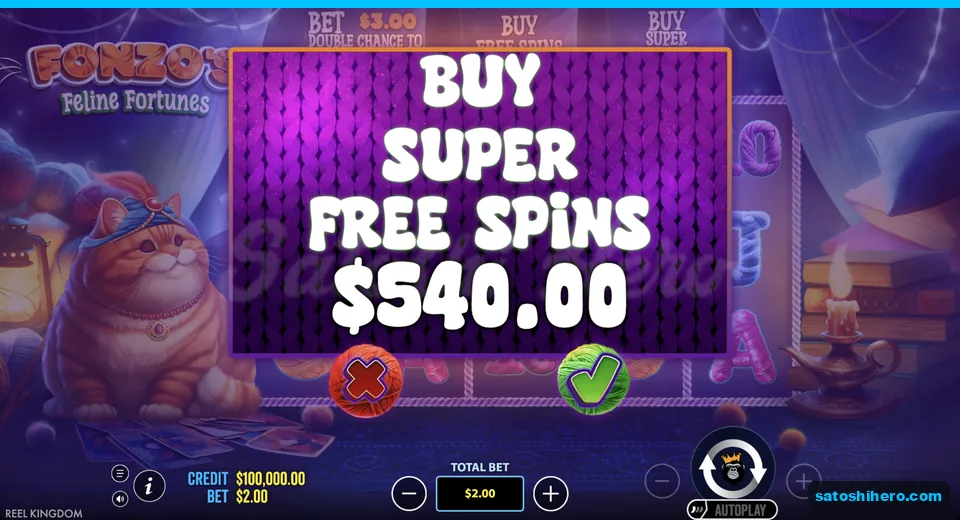 Buy dialog opens with $540.00 confirmation