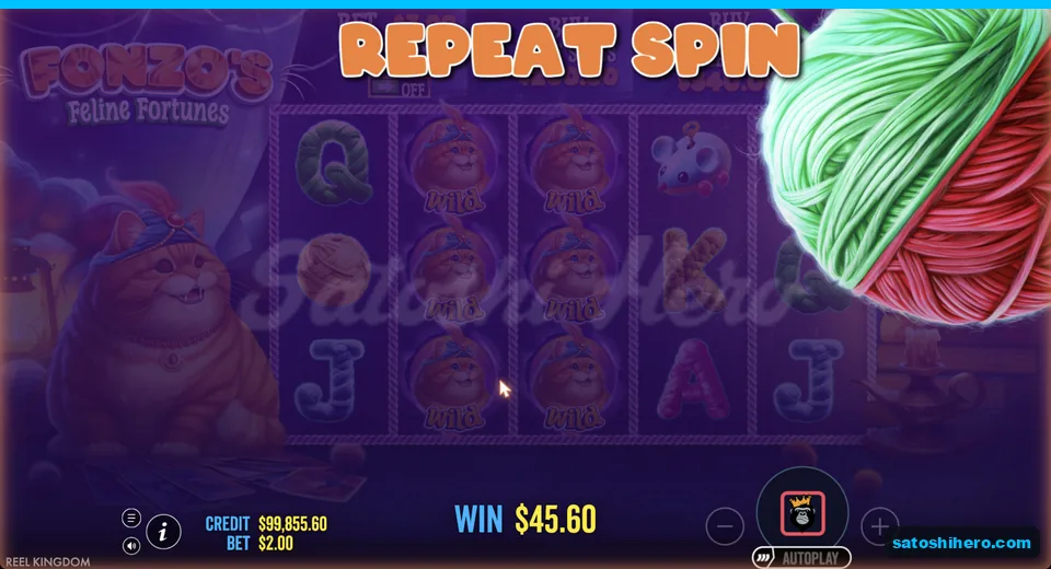 Repeat spin lands YES over stacked Wild reels